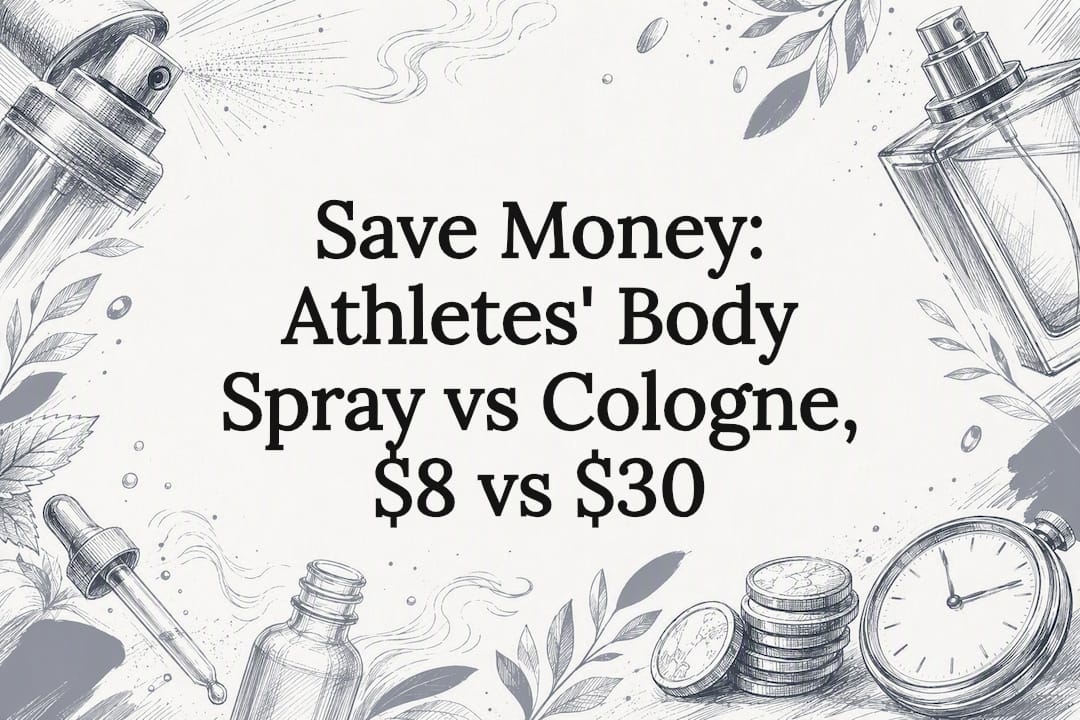 Decorative body spray and cologne title card